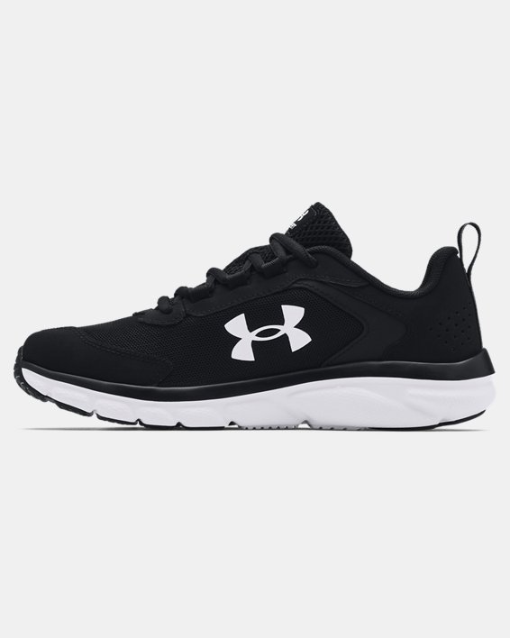Boys' Grade School UA Assert 9 Wide Running Shoes, Black, pdpMainDesktop image number 1